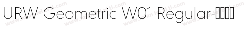 URW Geometric W01 Regular字体转换